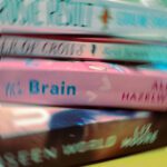 Stack of books, artistically blurred