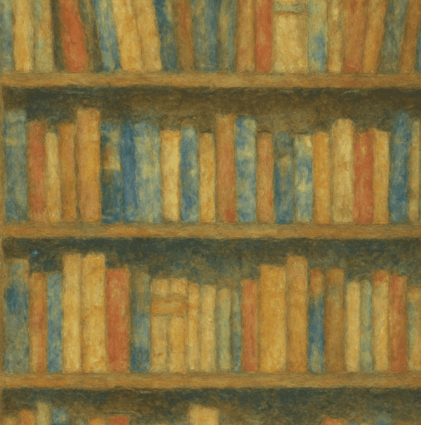 Artistic image of a bookshelf